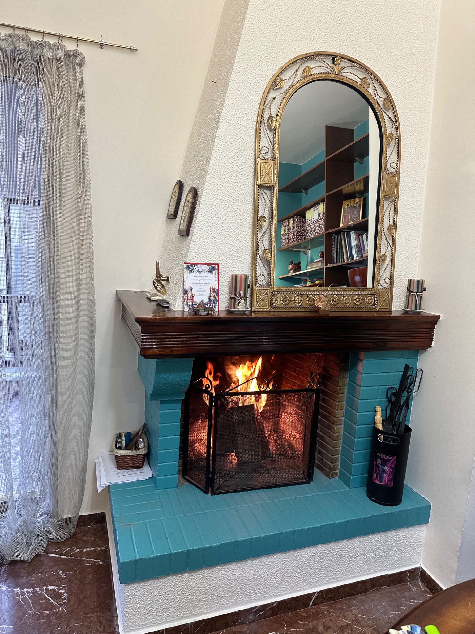 Office fireplace